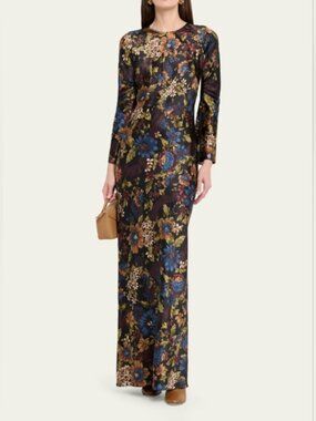 VERONICA BEARD Gemma Silk-Blend Maxi Dress